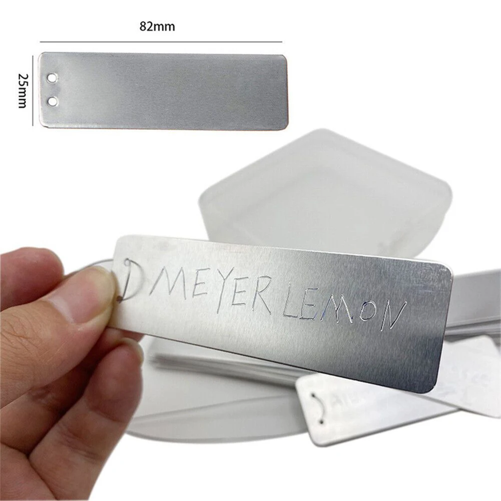 

50pcs Aluminum Plant Labels Hang Tags Waterproof Flower Seed Varieties Tagging Marker Garden Labels Plaques For Plants Sign