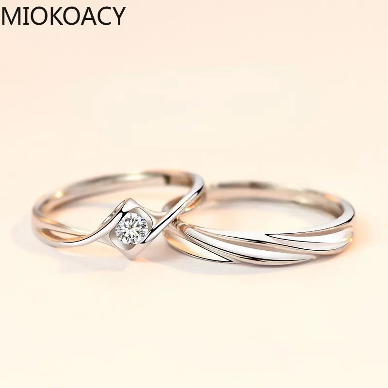 

Exquisite Couples Ring For Women Fashion Engagement White Zircon Stones Ring Anniversary Bridal Wedding Jewelry