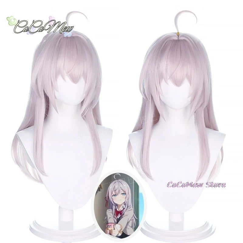 Аниме Alya Sometimes Hides Her Feelings in Russian Косплей Светло-фиолетовый парик 55 см Alisa Mikhlovna Kujō
