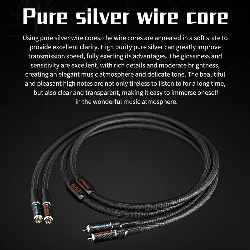 Xangsane одна пара 6N чистого серебра hifi rca кабельный усилитель CD декодер сигнальная