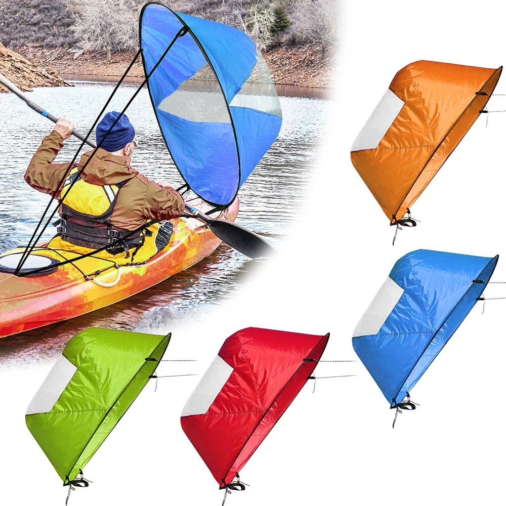 Summer Surfing Kayak Boat Wind Sail Foldable Durable  Inflatable Canoe Drag Sail Transparent Wind Window Thrusters