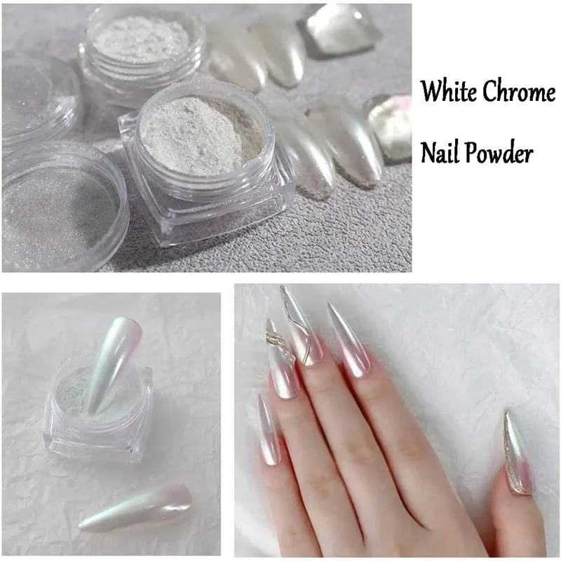 

1Pcs Shimmer Aurora Pearl Mirror Nail Glitter Powder Holographic Nail Neon Mermaid Rubbing Dust Gel Polish Nails Art Decorations