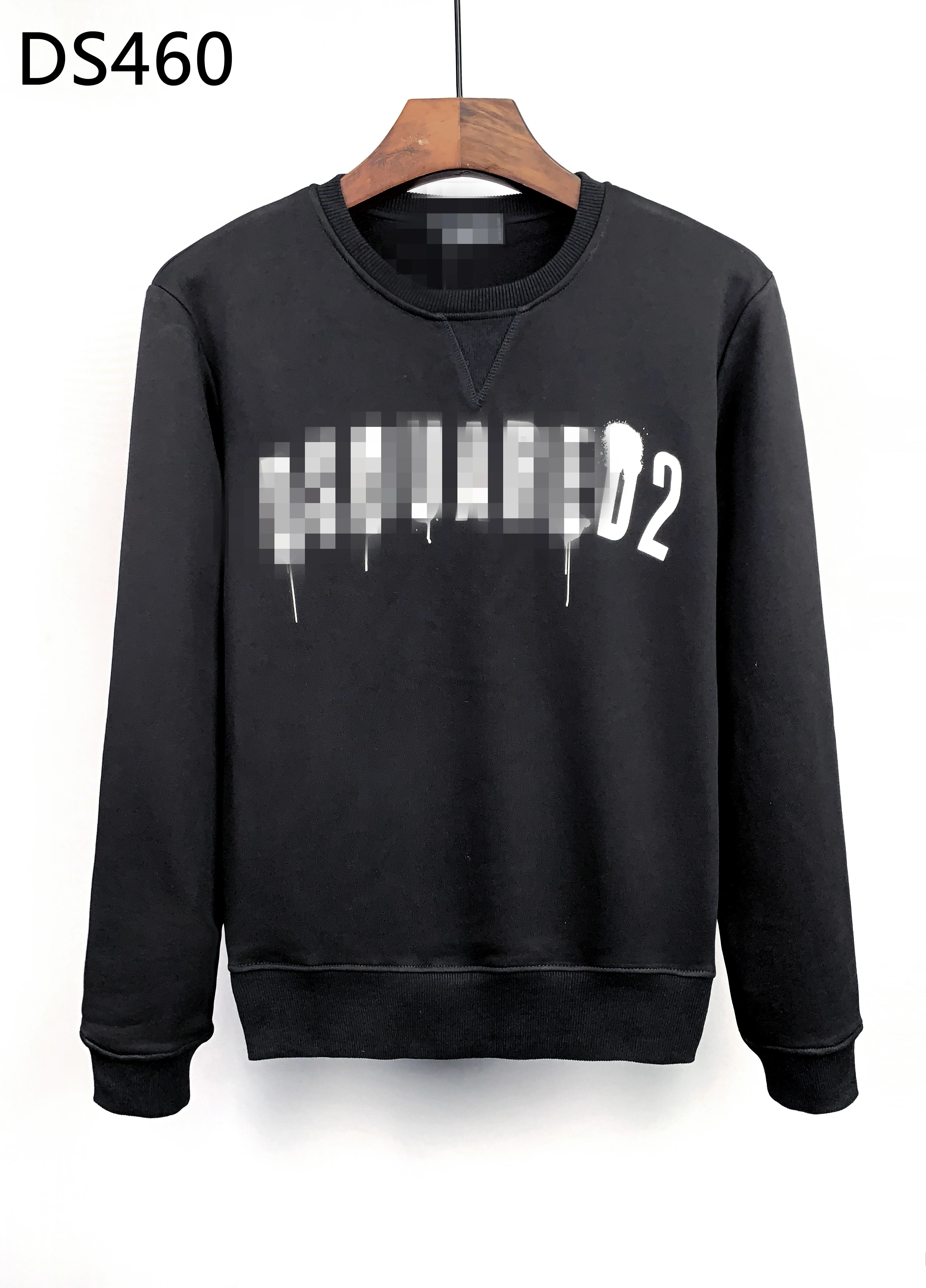 

D2 Sweater Pullover Men's D2 Mirror Print Trend Hooded Fashion Spring and Autumn Long Sleeve Top College Style New