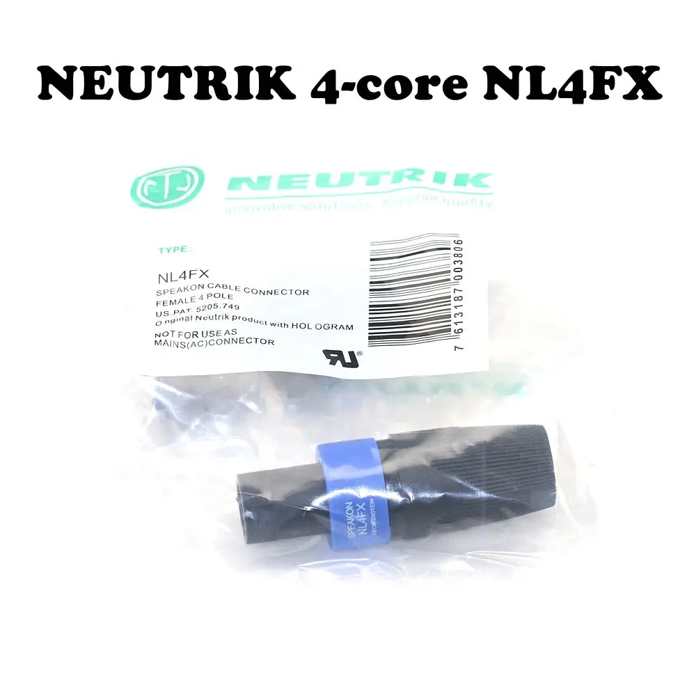 10 шт., 4-ядерный Профессиональный аудиоразъем NEUTRIK NL4FX, разъем для динамика 4P 10 шт., 4-ядерный Профессиональный аудиоразъем NEUTRIK NL4FX, разъем для динамика 4P