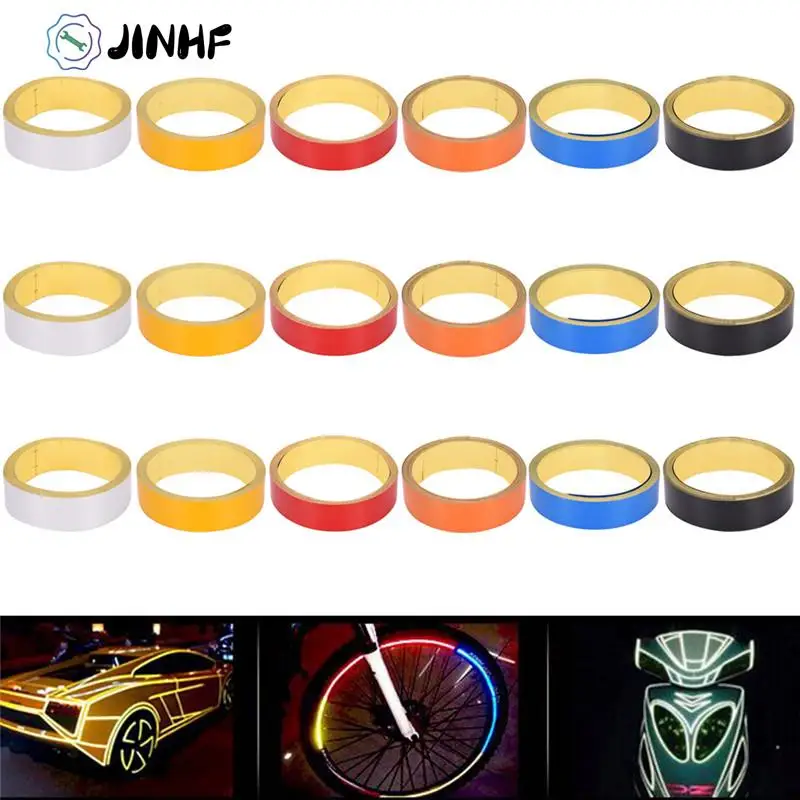 1 шт. 2 см х 5 м стайлинга автомобилей Безопасность Mark светоотражающие наклейки с лентами на липкая сигнальная лента полоса Автомобиль Мотоцикл светоотражающая пленка