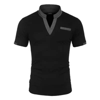 mens casual polo shirt cotton short sleeve t shirt high quality v neck t shirts polo shirt t shirt for man