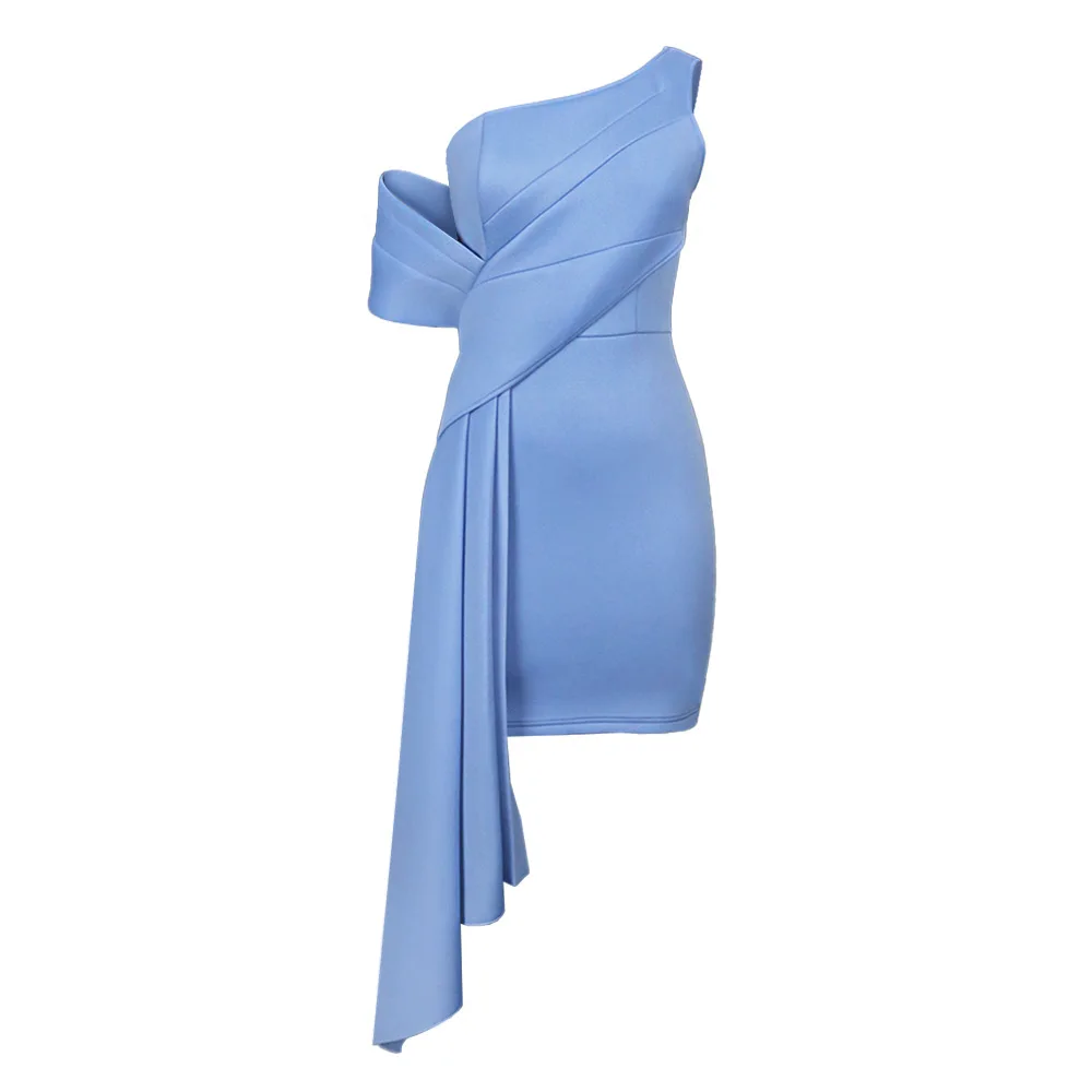 EOENKKY Plus Size New Summer Dress Party Dress with Diagonal Collar Sleeveless Irregular Shape Wholesale Dropshiping Customize