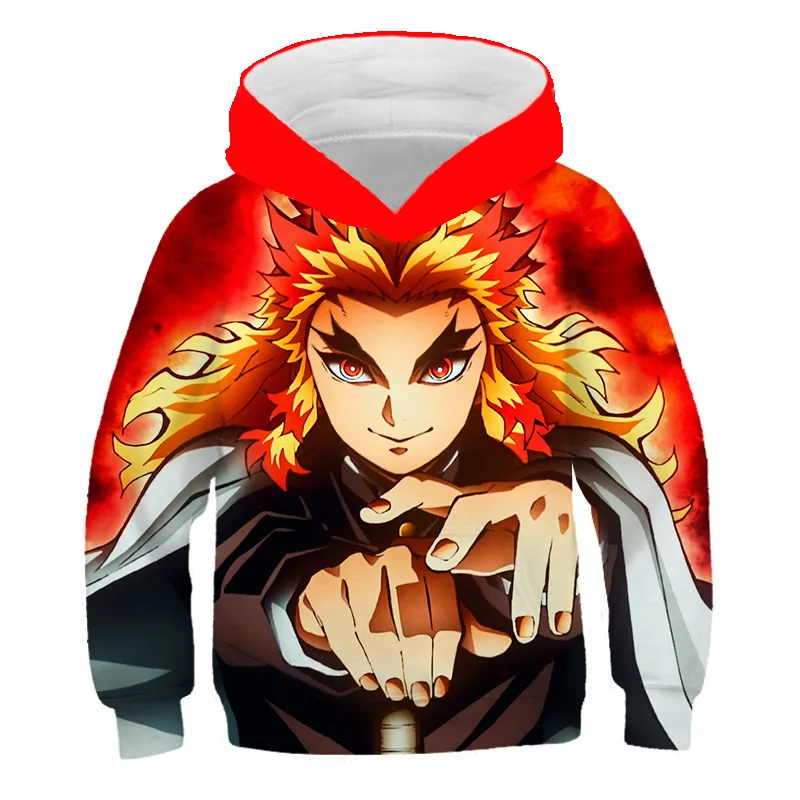 

Demon Slayer 3D Baby and Children's Hoodie, Harajuku Animation Casual Wear, Phantom Leaf, White