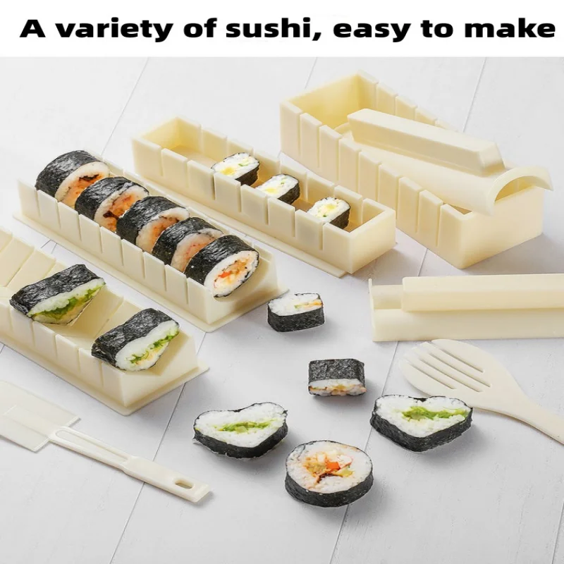 

Sushi Making Kit DIY Sushi Maker and Rice Circular Mold Japanese Rice Ball Cake Roll Mold Plastic Kitche Sushi Maker Tool