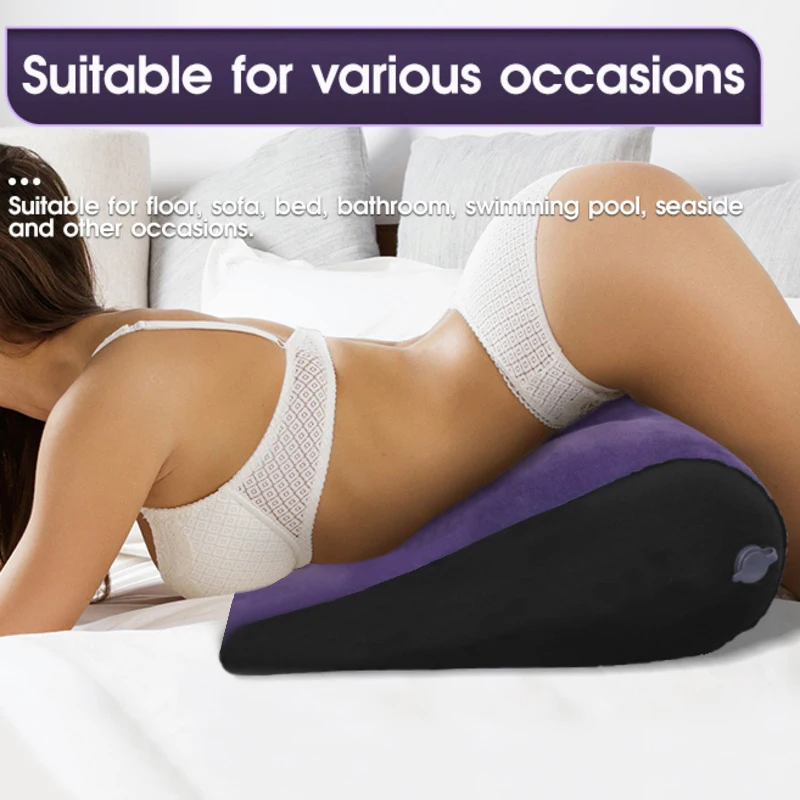 

TOUGHAGE PVC Flocking Inflatable Pillow Ramp Waist Cushion Multifunctional Triangle Support Foldable Portable Travel Pillows