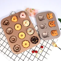cartoon animal mold bakeware 6 grid cute carbon steel cake baking mold kitchen accessories easy release baking tool