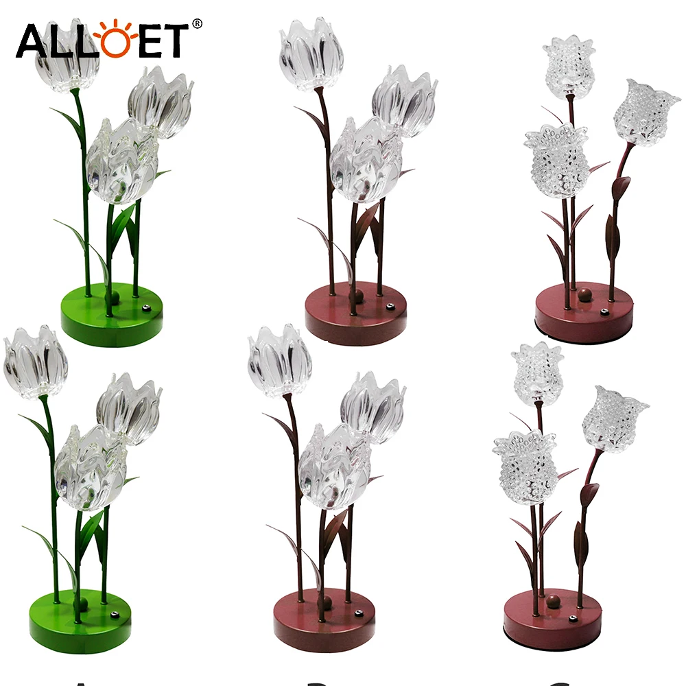 

Хрустальный ночник с сенсорным затемнением, Настольный светильник ильник в виде ландыша, декоративная лампа для тюльпанов, декоративные ук...