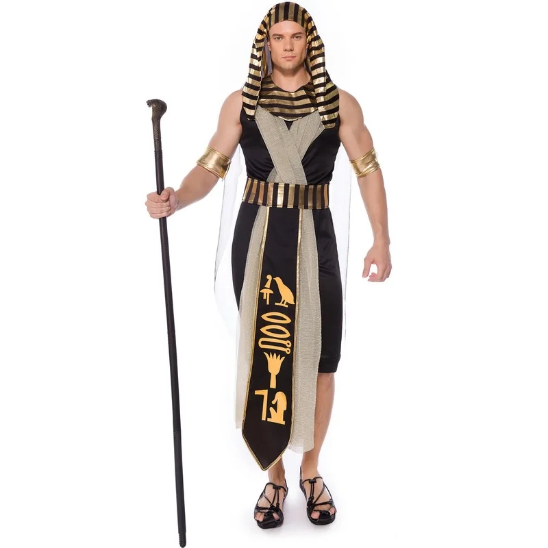 

Large Men's Egyptian Pharaoh Costume Role Play King Stage Costume Halloween Costume
