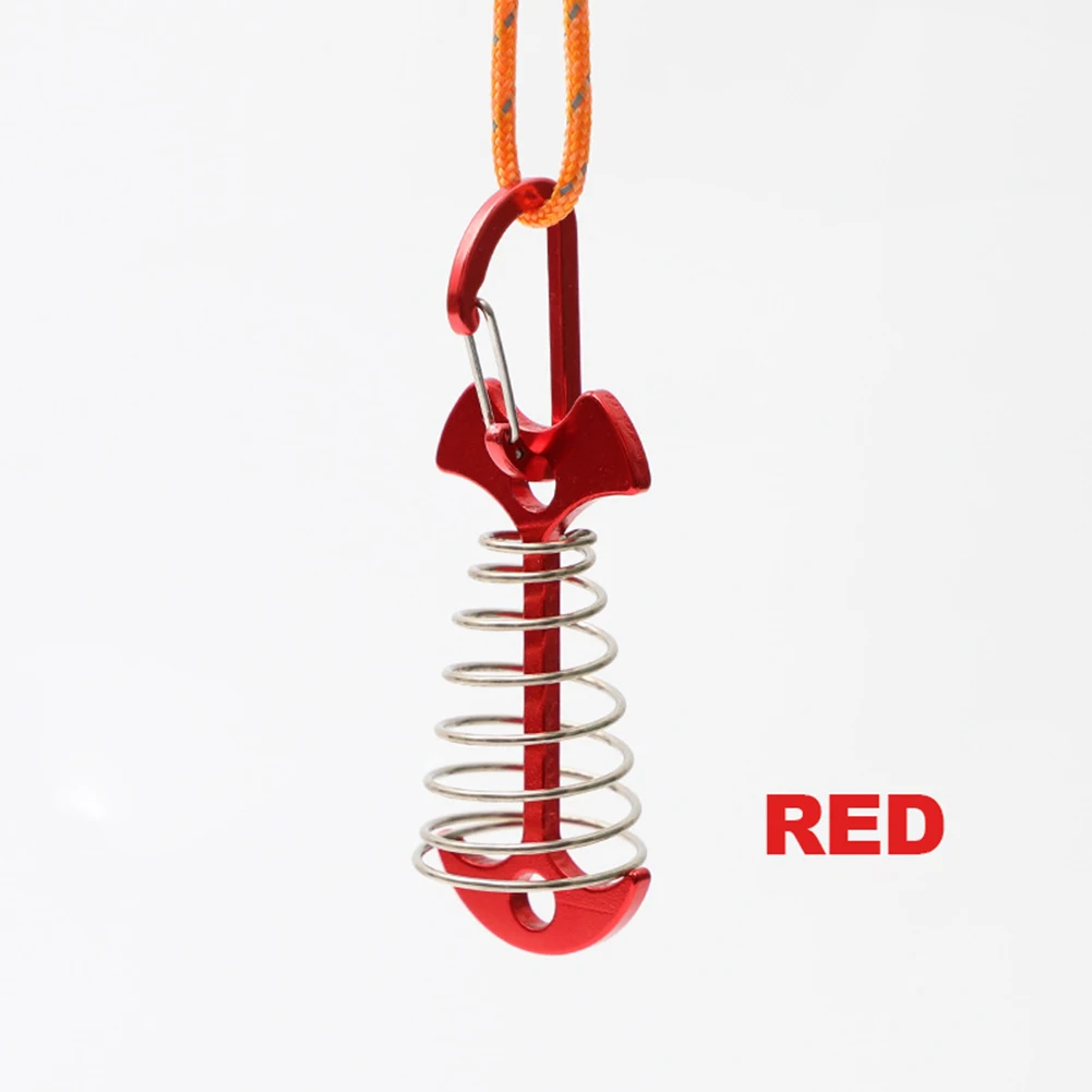 

S/L Outdoor Tent Pegs Rope Buckle Plank Floor Spring Fishbone Anchor Deck Stakes Fixed Nails Aluminum Alloy Outdoor Camping Hook