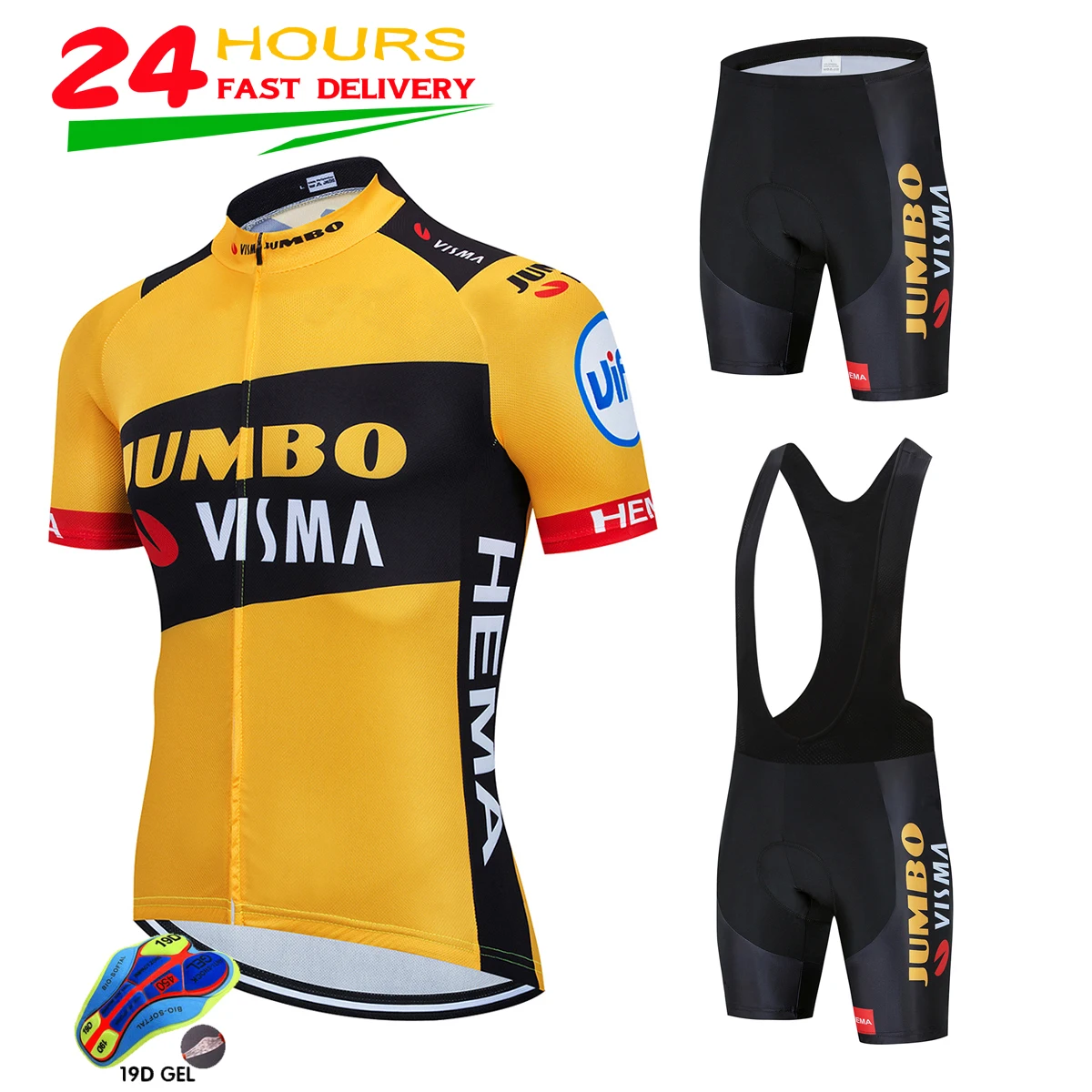 

Hot Sale JUMBO VISMA Cycling Jersey Short Sleeve Bicycling Jersey 19D Shorts MTB Bicycle Clothing Ropa Ciclismo Maillot Bi