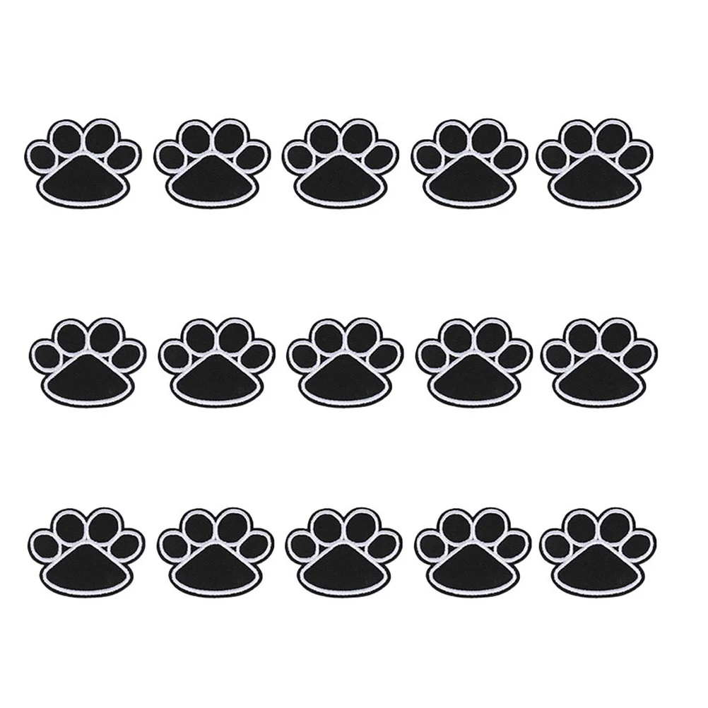 

15Pcs Dog Paw On Patch Sewing Puppy Paw On Patch Repair Pants Patch Jeans On