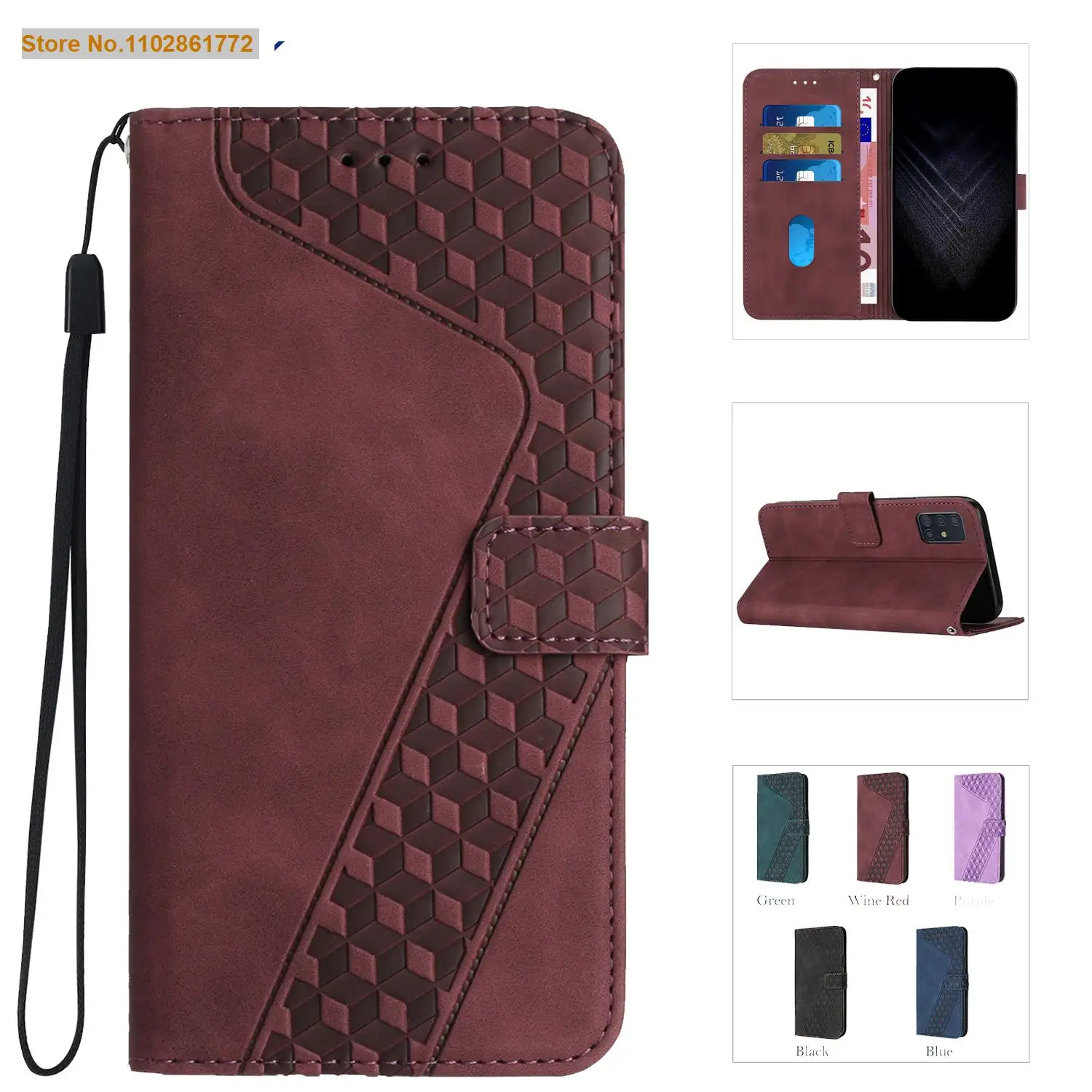 

Luxury Leather Flip Wallet Case For Samsung Galaxy A71 A51 A41 A31 A21 A11 A01 A70 A50 A40 A30 A20 A10 S E A81 A91 Cards Cover