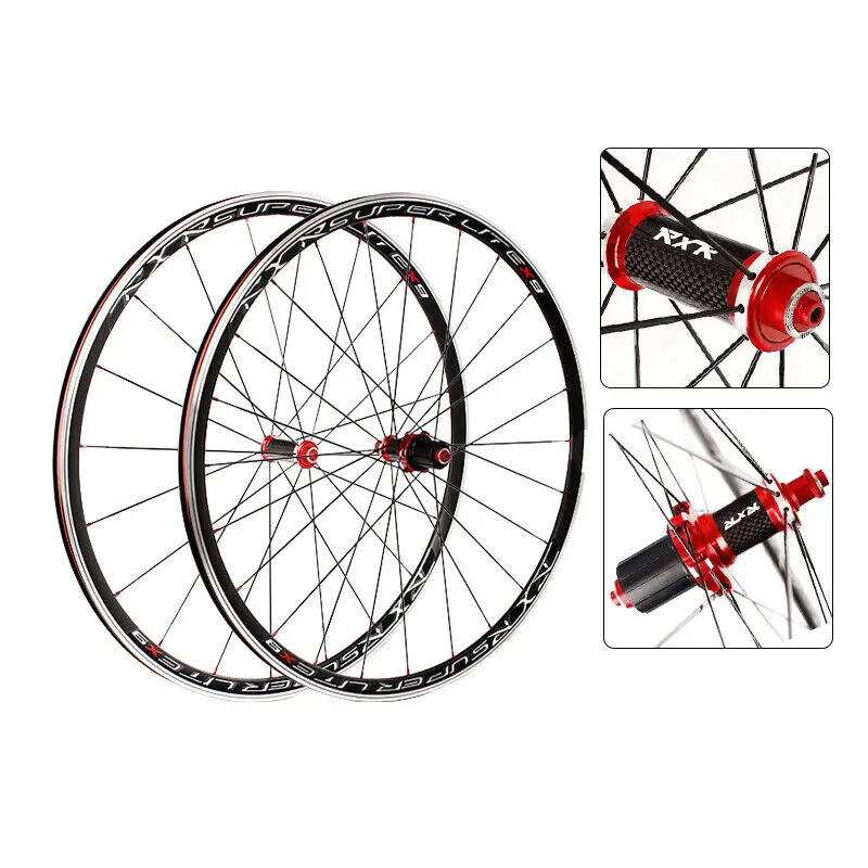 RXR X9 700C Road Bike Wheelset Carbon Hub Bicycle Wheels Clincher V Brake Rim Front Rear QR 100/130mm | Спорт и развлечения