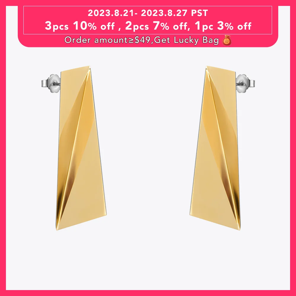 

ENFASHION Piercing Stud Earrings For Women Geometric Christmas New In Earings Stainless Steel Fashion Jewelry Brincos E221450