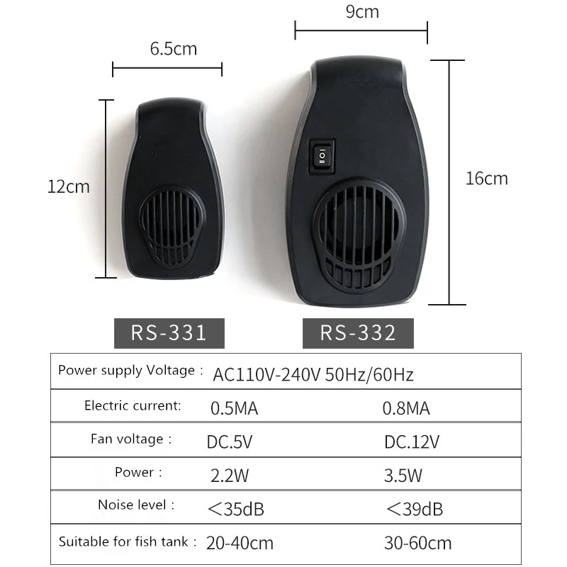 Дешево Черно-белый переключатель 110 в 240 в, подвесной вентилятор для аквариума, охлаждающий вентилятор с зажимом для аквариума, вентилятор охлажден...