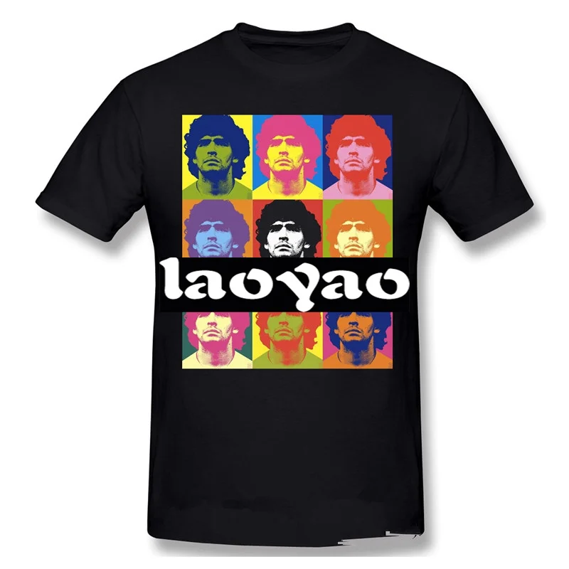 

Модная повседневная мужская футболка Warhol, футболка Диего Армандо Марадона, легенда о величайшем футбольном плеере, летняя женская футболка
