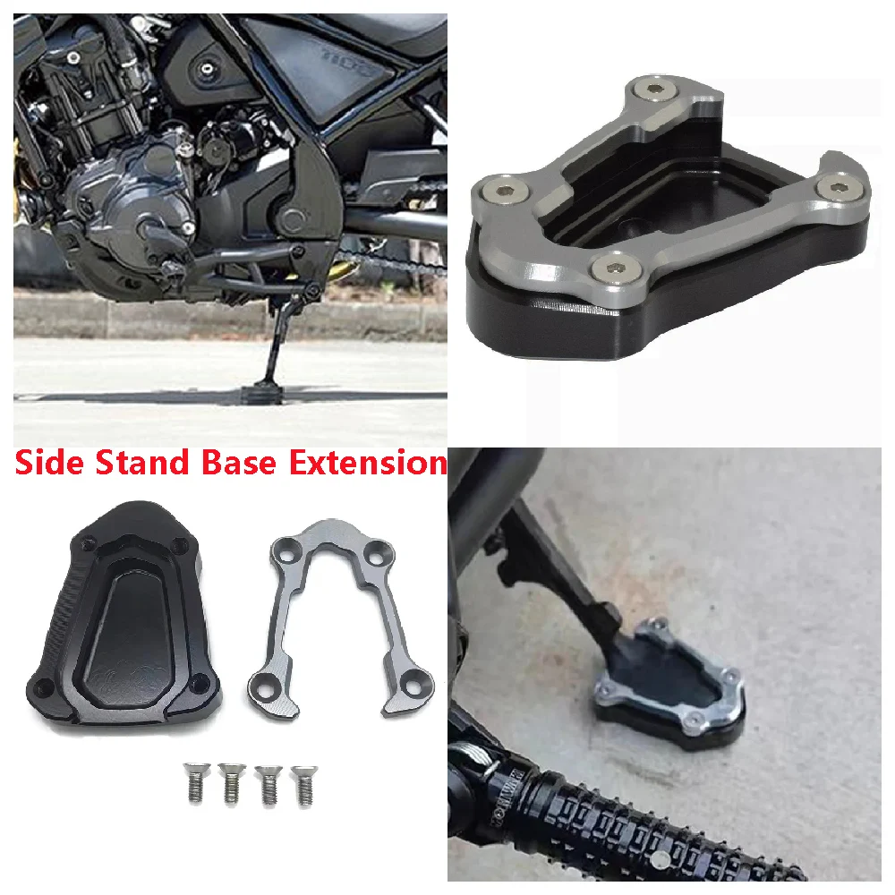 Фото Подходит для Honda Rebel 1100 CMX DCT CMX 1100 REBEL 1100 ABS 2021-2025, боковая подставка для мотоцикла, увеличенный удлинитель, расширение, расширение №1
