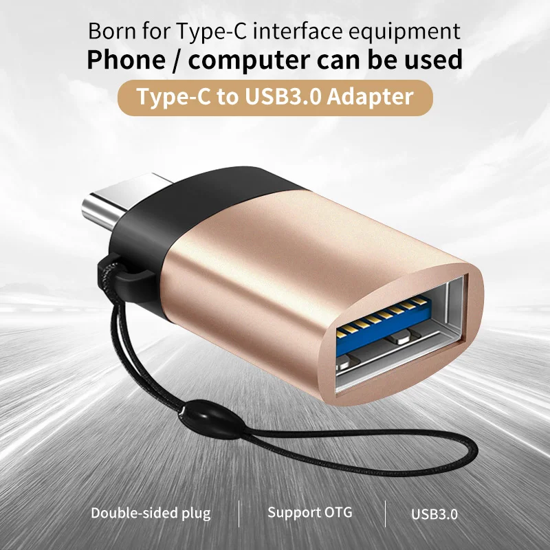 Фото Переходник USB C OTG, адаптер USB 3,0 на Type C для MacbookPro Xiaomi Huawei Mini USB, переходник Type-C OTG №2