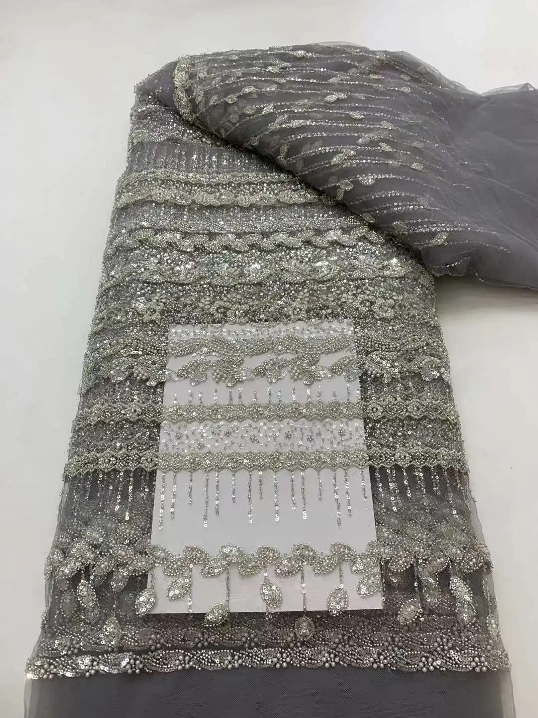 Африканская Тяжелая кружевная ткань 2024 Высококачественная нигерийская