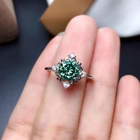 huitan modern design womens wedding rings with green cubic zircon fashion elegant finger accessories for party gift new jewelry