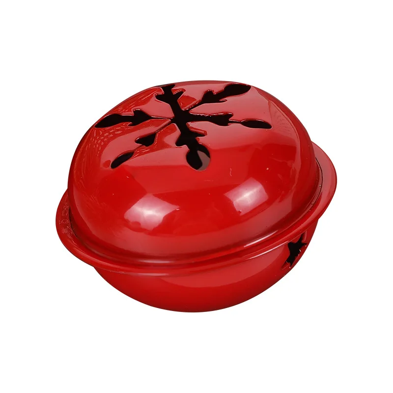 30mm 40mm Red White Cross  Jingle Bell Charms Necklace Pendant Bracelet Christmas Hanging Charms Jewelry Findings Decoration