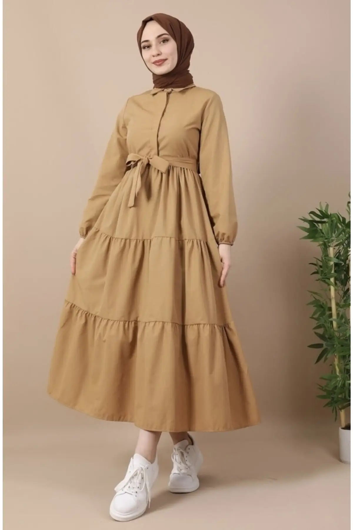 

Women's Standard Collar Buttoned Dress