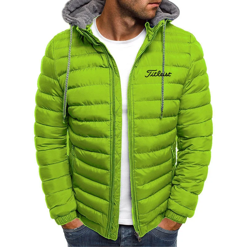2022 winter new down cotton coat men's outdoor sports European size hooded thick cotton coat loose men's cotton coat