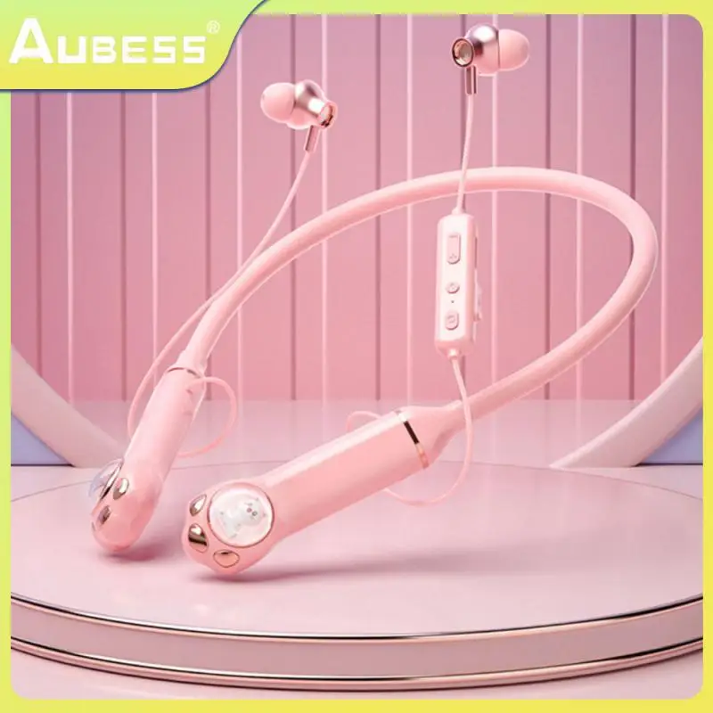 

Noise Reduction Hanging Neck Wireless Earphones New Luminous Earphones With High Quality Microphone In Ear Earphones Low Latency