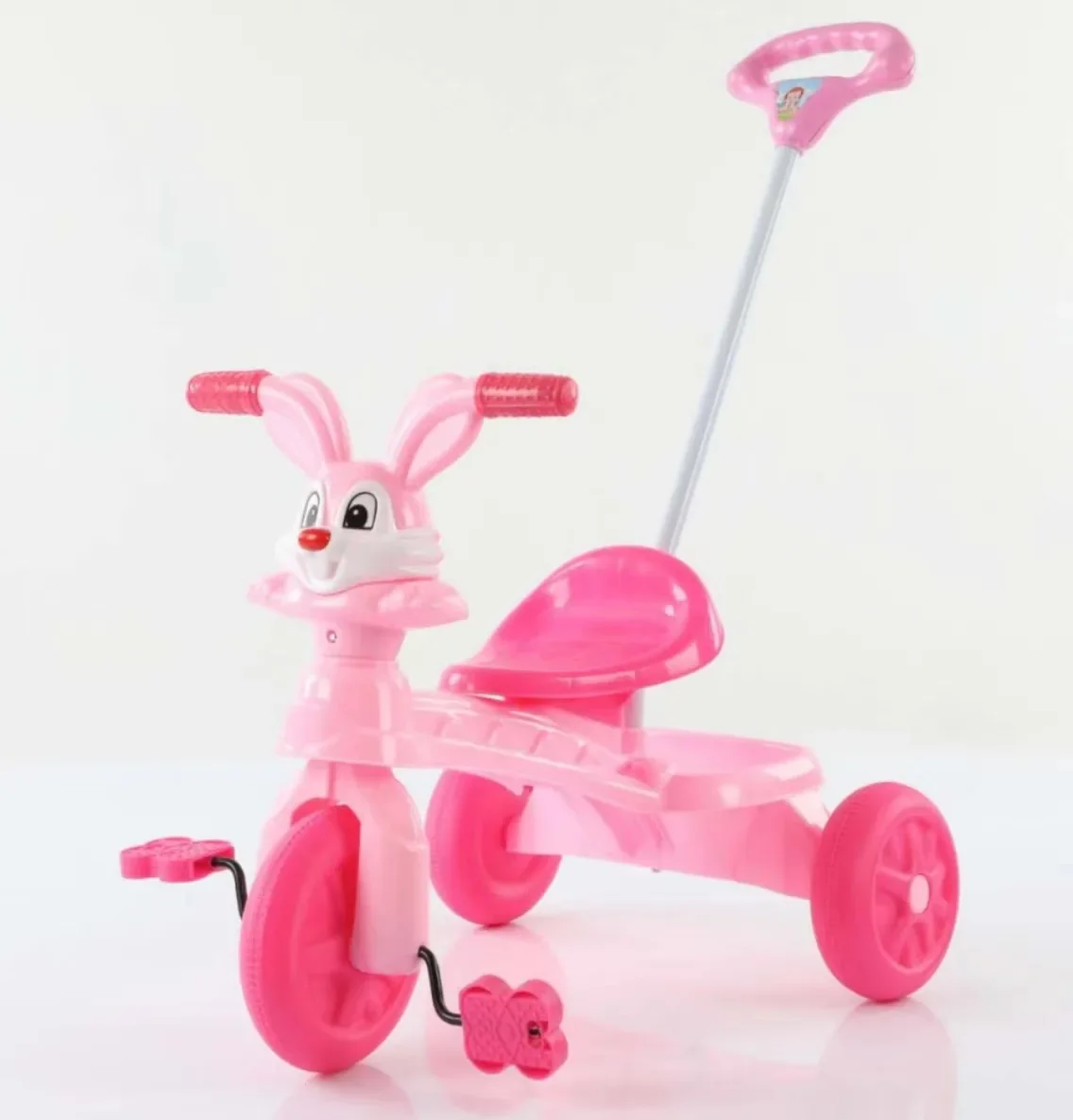 Детский трехколесный велосипед с нажимной ручкой детский штангой Детская педаль