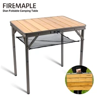 fire maple dian camping table portable durable bamboo table height adjustable compact stable for outdoor picnic