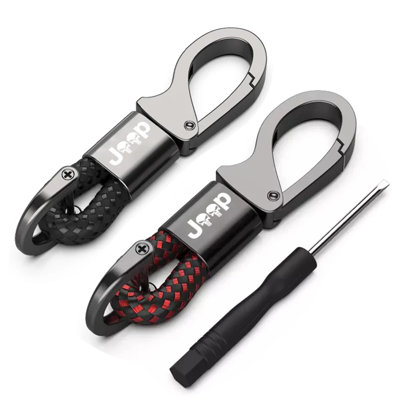 

Для Jeep Renegade Wrangler JK JL Grand Cherokee автомобильные аксессуары кожаный шнур автомобильный брелок Подкова пряжка кольца для ключей в подарок