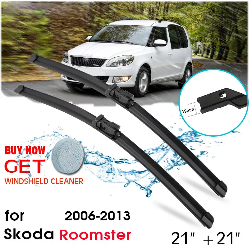 

Автомобильное лезвие лобовое стекло резиновая силиконовая заправка стеклоочистителя для Skoda Roomster 2006-2013 LHD / RHD 21 "+ 21" автомобильные аксессуар...
