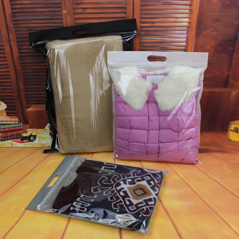 

20 pcs Non-woven Fabrics T-shirt Pouch Reclosable Clear Plastic Ziplock Gift Garment Clothes Packaging Bags Travel Storage bag