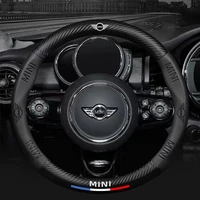 auto carbon fiber steering wheel cover suitable for bmw mini cooper s jcw one d countryman r50 r53 r56 f54 f55 f60 accessories