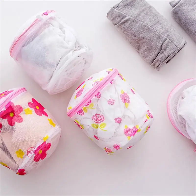 

Can Accommodate 1-2 Bras Bra Underwear Washing Bag Encrypted 16×14cm Laundry Pouch Multi-functional Thick Sock Washing Organizer