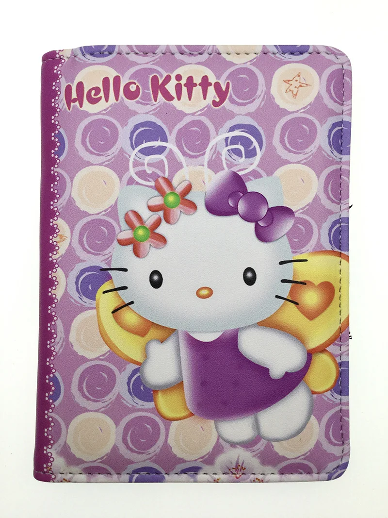 Кожаный чехол для паспорта с мультяшным рисунком Hello Kitty