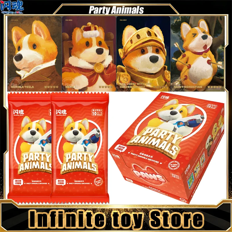 Фото Коллекционные карточки SHINING SOUL Party Animals Vol.2: Оригинальный набор аниме-карточек, настольная игра, праздничные игрушки, подарки на день рождения №1