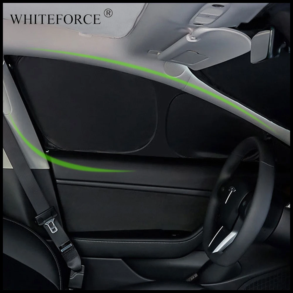 

For Tesla Model 3/Y UV Shading Side Window Sunshade Blind Shading Front Rear Windshield Privacy Sunshade for Camping Hiking Rest