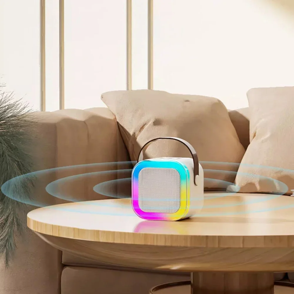 Портативный динамик K12 Bluetooth 5 3 па 2 беспроводных микрофона
