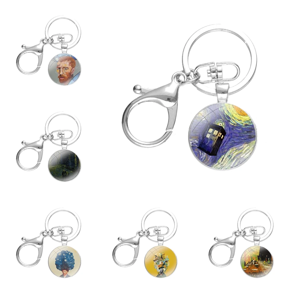 

Брелок для ключей с картиной Винсента Ван Гога Звездное небо