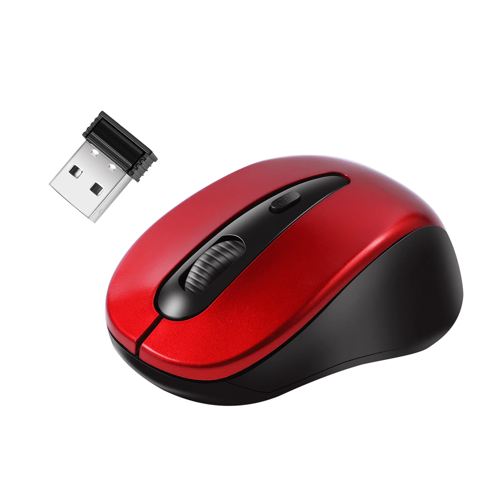 

Universal 2.4GHz Wireless Mouse 1600DPI Optical Computer Cordless Office Mice with USB Receiver