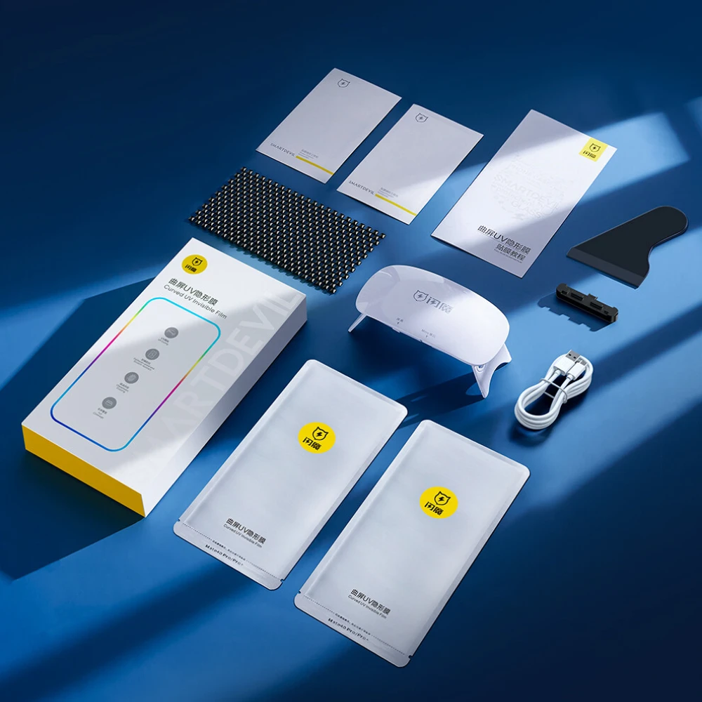 SmartDevil UV Full Glue Full Cover Screen Protector for Samsung S23 Ultra S22 Ultra S21 S23 HD Soft Film Anti-fingerprint