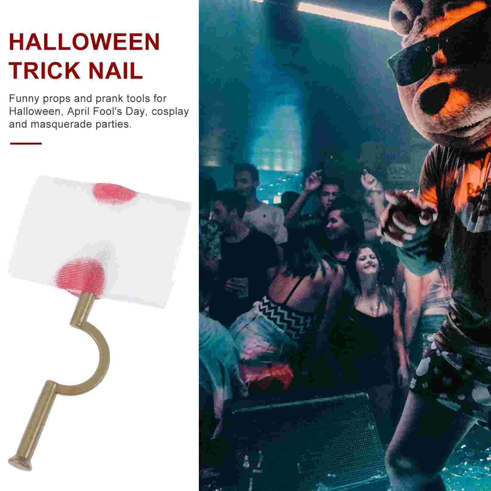 Инструмент для розыгрыша на Хэллоуин креативный реквизит ногтей через палец