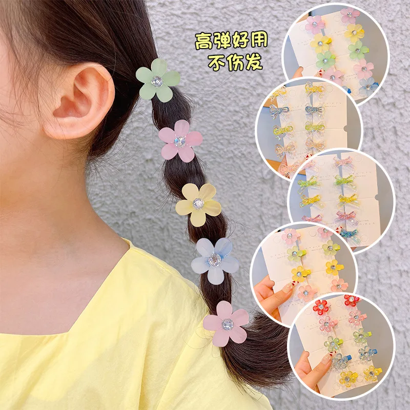 Детская резинка для волос с бантом и цветами девочек