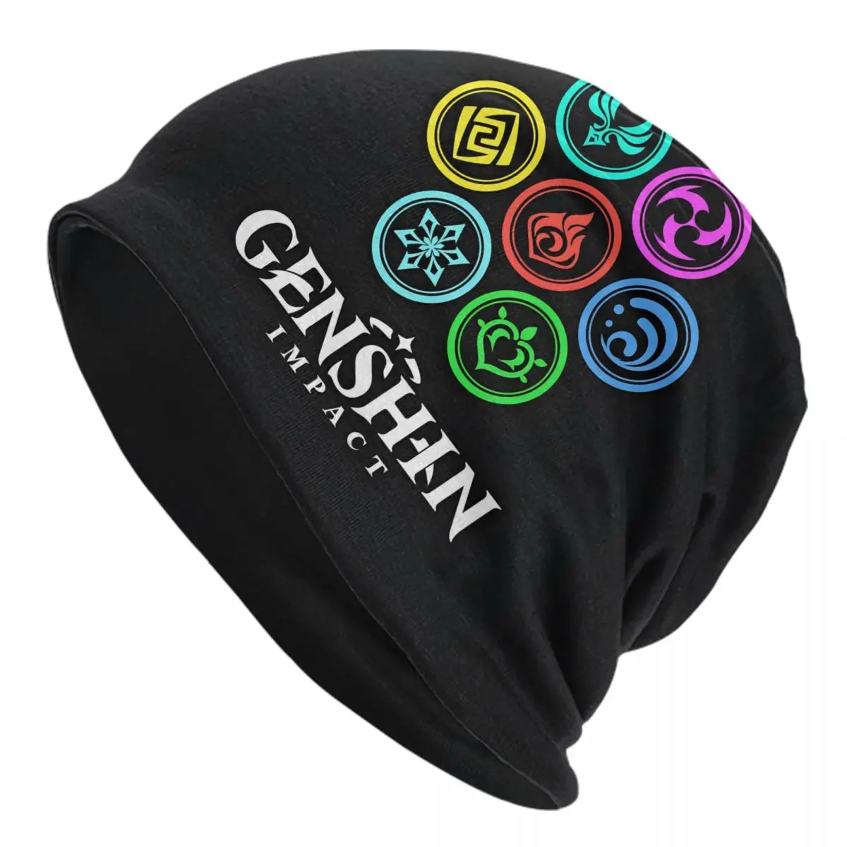 Фото Капот Вязаные шапки Street Genshin Impact Elements Art Anemo Geo Pyro Hydro Beanie Cap Ski Cryo Electro Dendro Шапки Шапки для №1